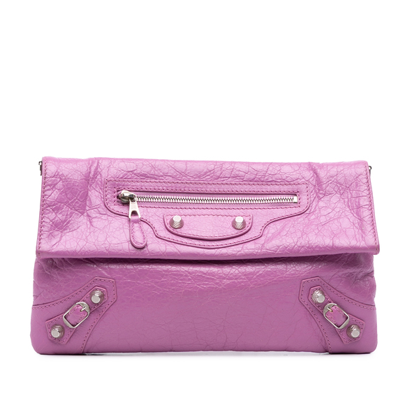 Pre-Loved Balenciaga Lambskin Motocross Giant 12 Envelope Clutch - Picture 1 of 9